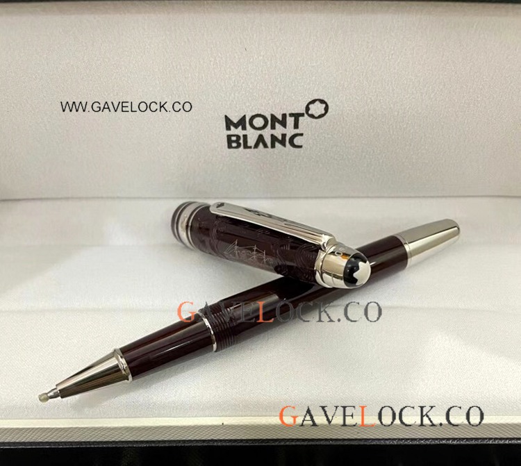 2021 New! Montblanc Around The World In 80 Days Red Rollerball 145
